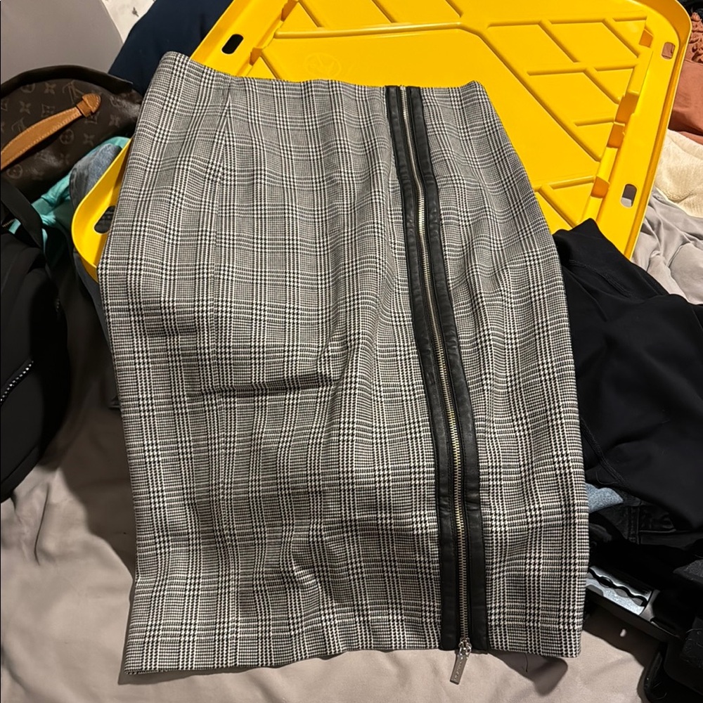 Plaid Zippered Women's Skirt